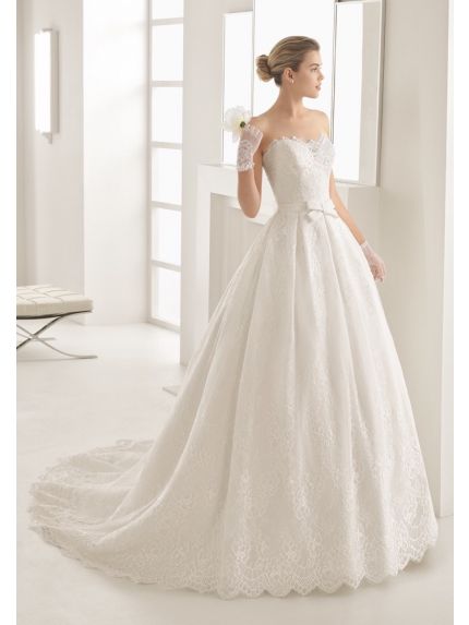 Embroidered Princess Wedding Dress